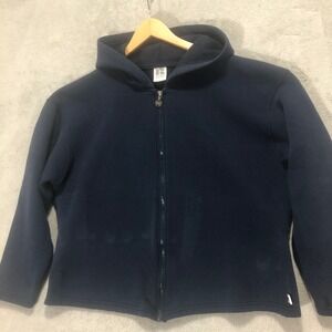 Russell Athletic‎ Full Zip Hoodie Sweatshirt Casual Activewear Navy Blue L